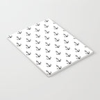 Simple black white modern nautical anchor Notebook Gallery Image 3