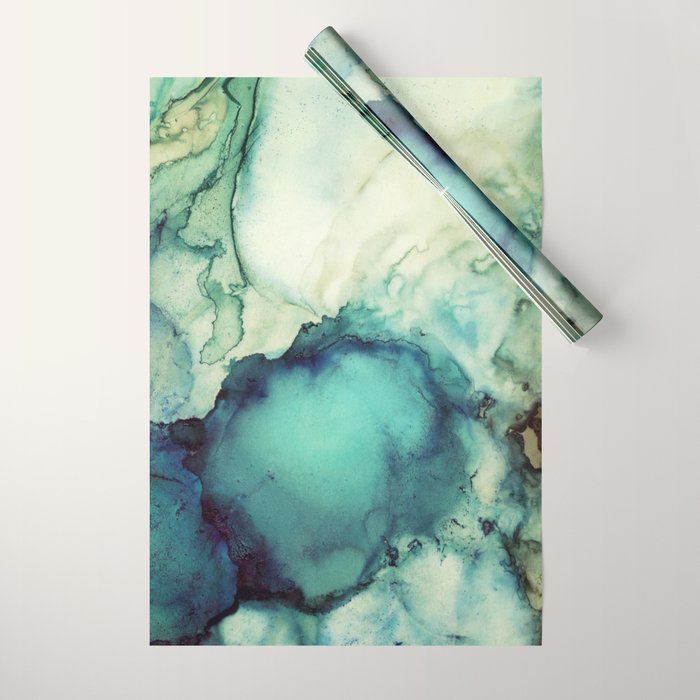 Teal Abstract Wrapping Paper Gallery Image 1