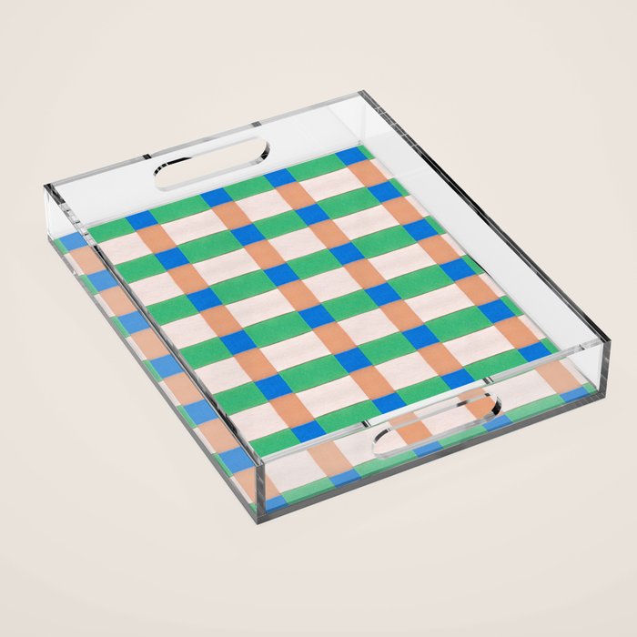 Paper Weaving Pattern #3 Acrylic Tray Gallery Image 1