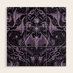 Bats and Beasts - ROYAL PURPLE Wood Wall Art Gallery Image 1