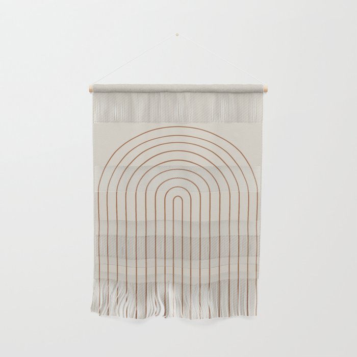 Minimal Arch XVI Earthy Natural Modern Geometric Lines Wall Hanging Gallery Image 1