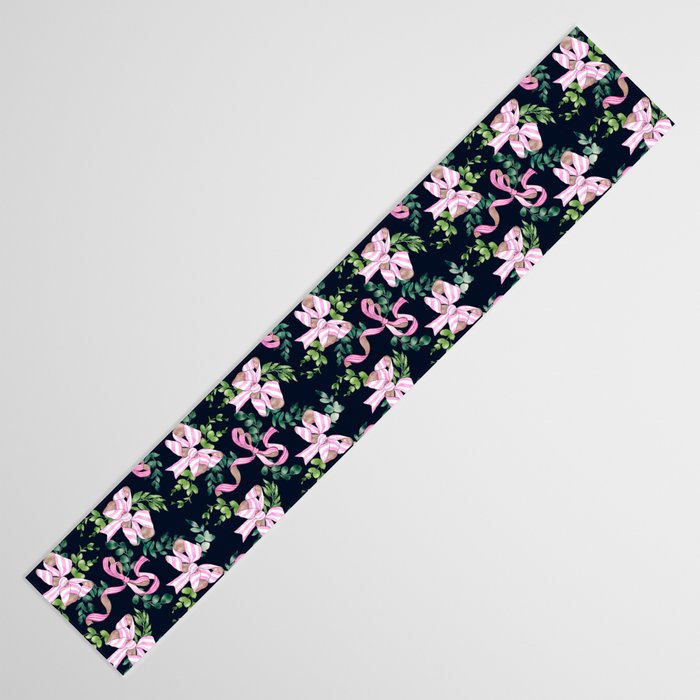 Whimsical Cheerful Bows Plants Table Runner Gallery Image 3