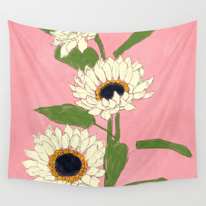 Sunflower Pink Sami Wall Tapestry Gallery Image 1