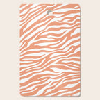 Coral Zebra Animal Print Cutting Board Gallery Image 1