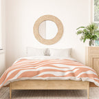 Coral Zebra Animal Print Duvet Cover Gallery Image 3