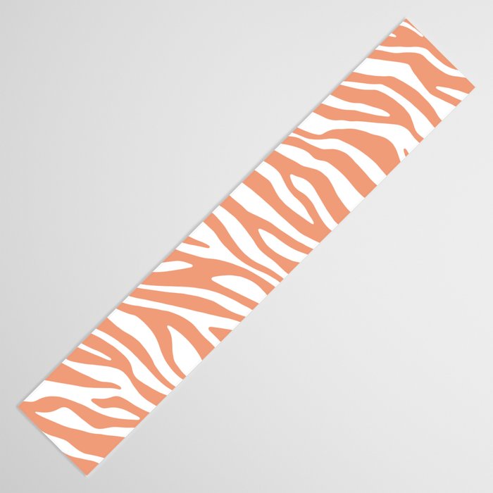 Coral Zebra Animal Print Table Runner Gallery Image 3