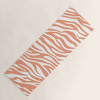 Coral Zebra Animal Print Yoga Mat Gallery Image 1