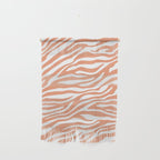 Coral Zebra Animal Print Wall Hanging Gallery Image 1
