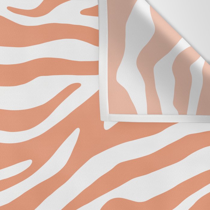 Coral Zebra Animal Print Wall Tapestry Gallery Image 3