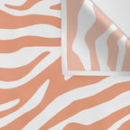 Coral Zebra Animal Print Wall Tapestry Gallery Image 3