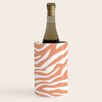Coral Zebra Animal Print Wine Chiller Gallery Image 3