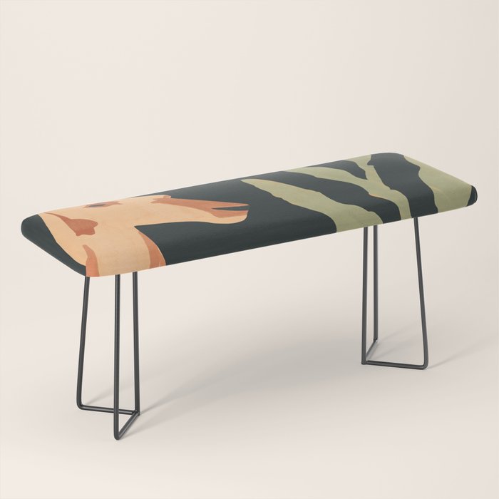 Minimal Abstract Art Deer Bench Gallery Image 1