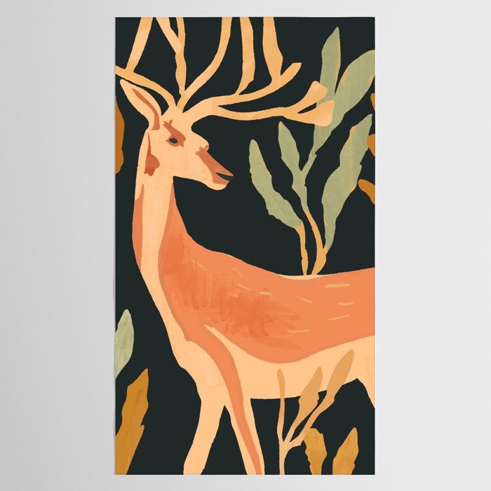 Minimal Abstract Art Deer Tablecloth Gallery Image 2