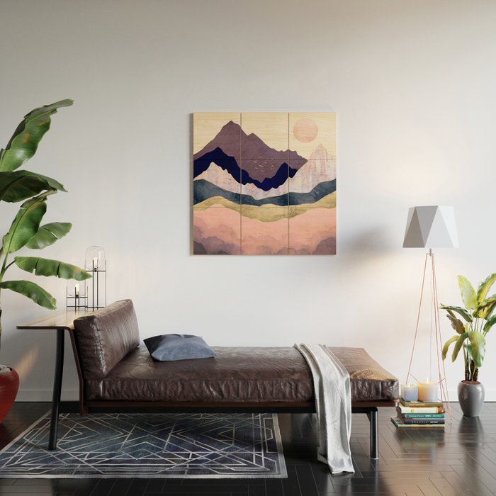Mauve Mist Wood Wall Art Gallery Image 2