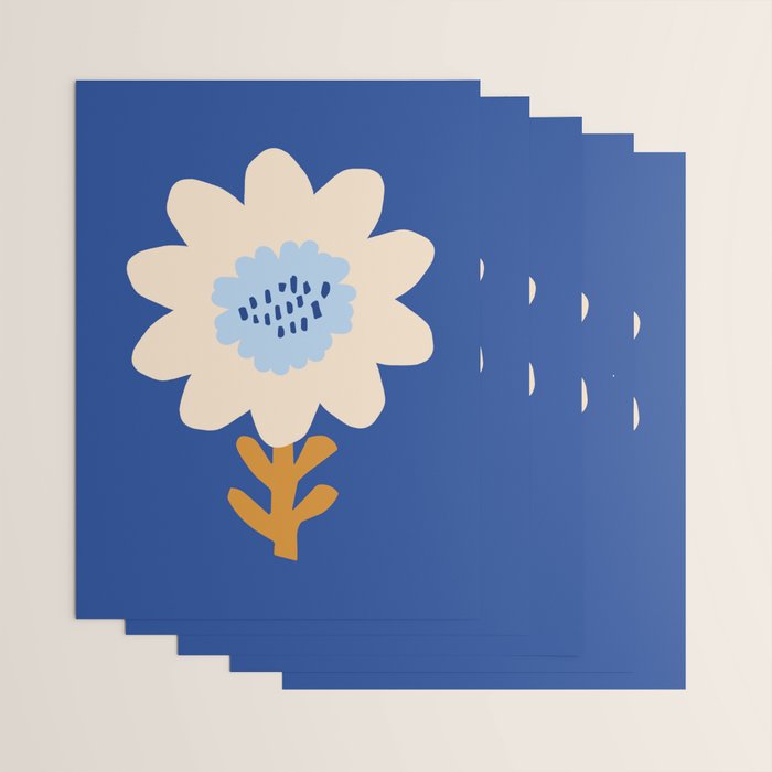 Sunflower - blue Wrapping Paper Gallery Image 3