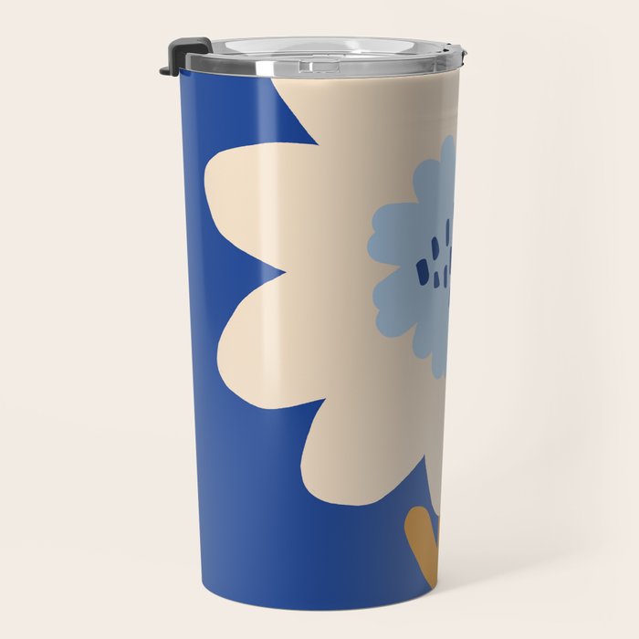 Sunflower - blue Travel Mug Gallery Image 3