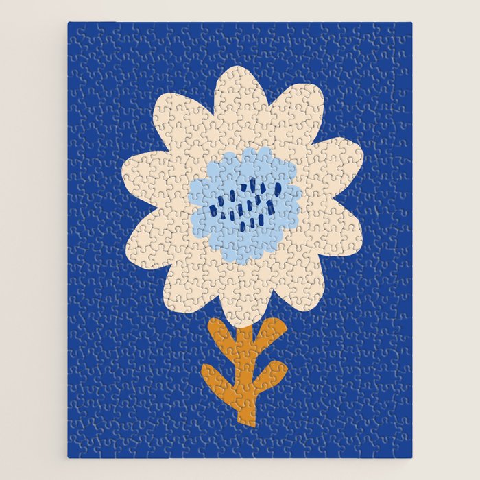 Sunflower - blue Jigsaw Puzzle Gallery Image 1