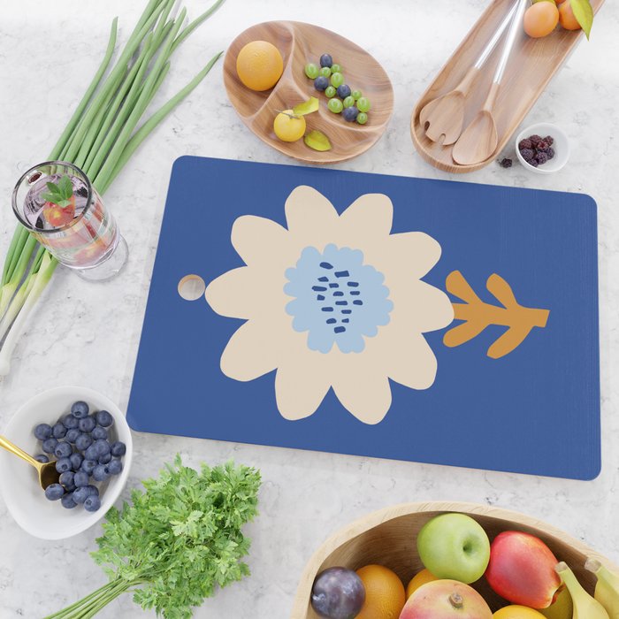 Sunflower - blue Cutting Board Gallery Image 2
