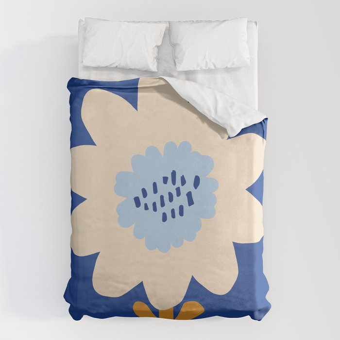 Sunflower - blue Duvet Cover Gallery Image 1