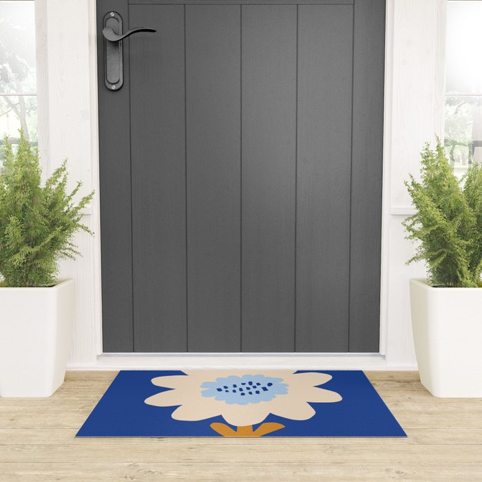 Sunflower - blue Welcome Mat Gallery Image 3