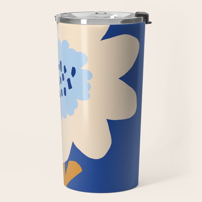 Sunflower - blue Travel Mug Gallery Image 2
