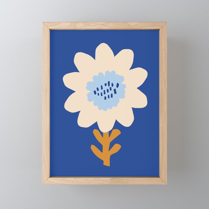 Sunflower - blue Mini Art Print Gallery Image 1