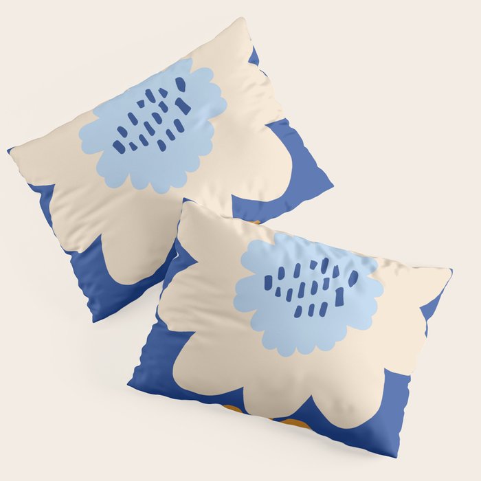 Sunflower - blue Pillow Sham Gallery Image 3