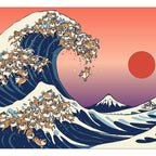 The Great Wave of Shiba Inu Coffee Mug Gallery Image 2