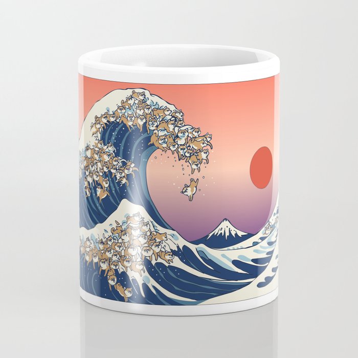 The Great Wave of Shiba Inu Coffee Mug Gallery Image 4