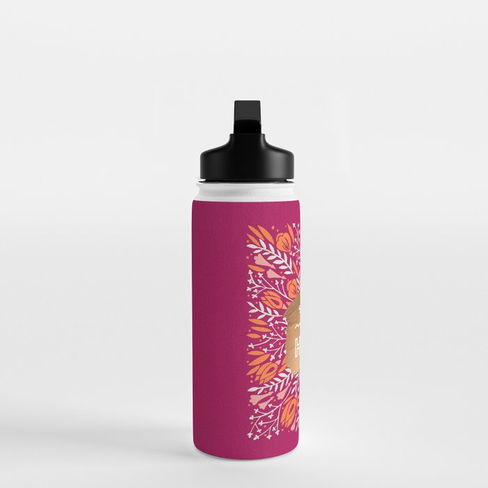 Stay Trippy Little Hippie - Fuchsia Palette Water Bottle Gallery Image 3