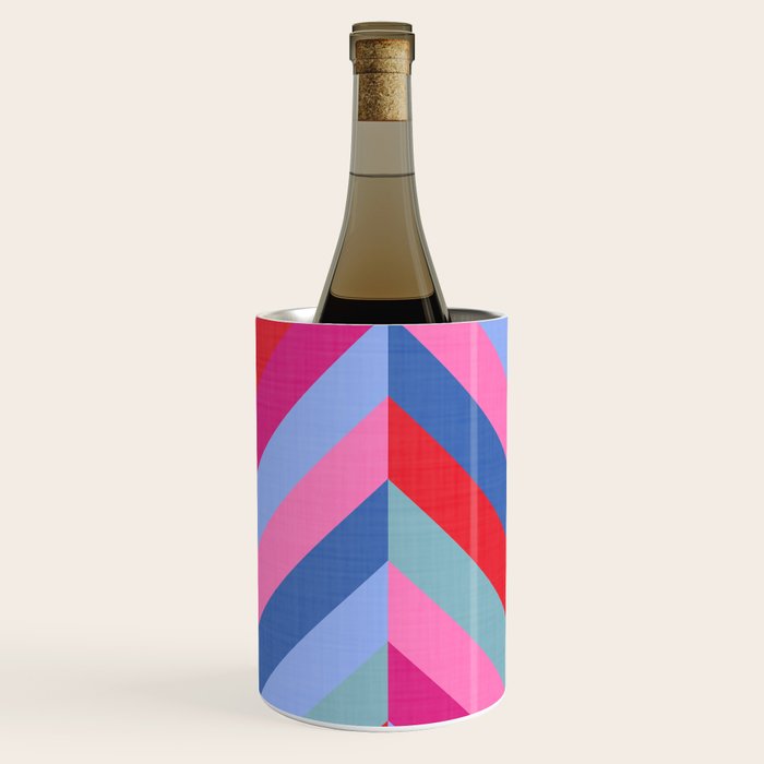 Chevron Christmas tree - pastel Wine Chiller Gallery Image 1