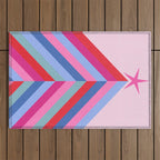 Chevron Christmas tree - pastel Outdoor Rug Gallery Image 1