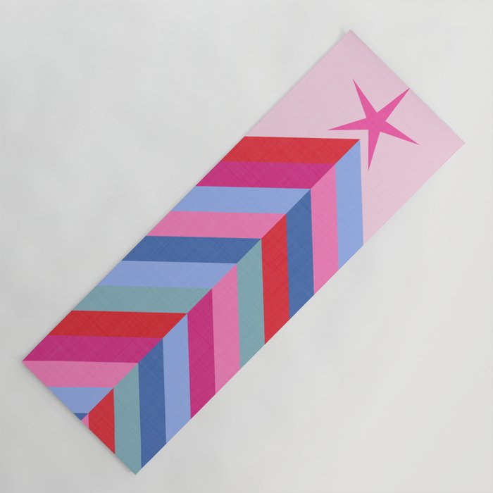 Chevron Christmas tree - pastel Yoga Mat Gallery Image 1
