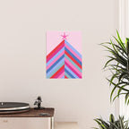 Chevron Christmas tree - pastel Poster Gallery Image 2