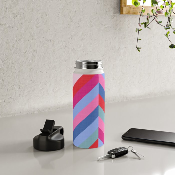 Chevron Christmas tree - pastel Water Bottle Gallery Image 4