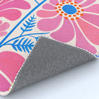 Pink Wildflowers - Floral Illustration Rug Gallery Image 4