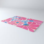 Pink Wildflowers - Floral Illustration Rug Gallery Image 3