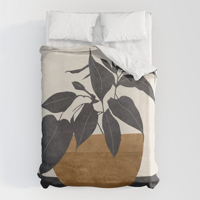 Abstract Art /Minimal Plant 144 Duvet Cover Gallery Image 6