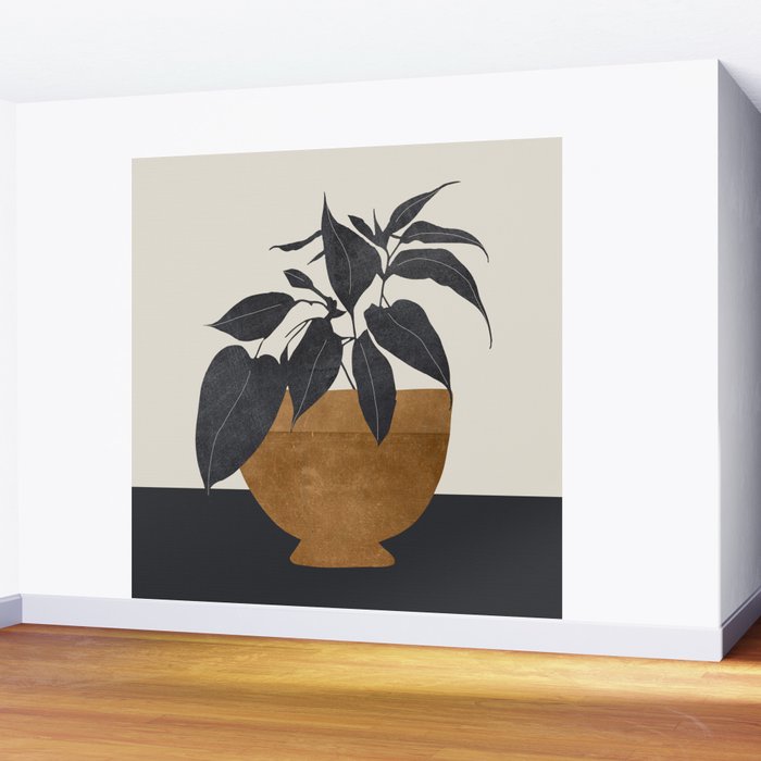Abstract Art /Minimal Plant 144 Wall Mural Gallery Image 2