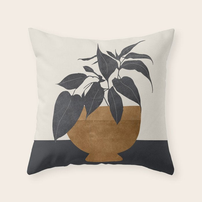 Abstract Art /Minimal Plant 144 Throw Pillow Gallery Image 6