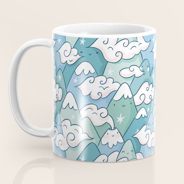 Cute mountains in clouds Coffee Mug Gallery Image 3