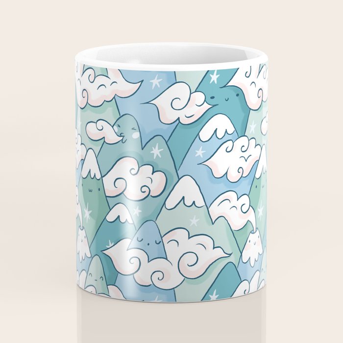 Cute mountains in clouds Coffee Mug Gallery Image 4