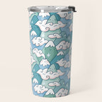 Cute mountains in clouds Travel Mug Gallery Image 2