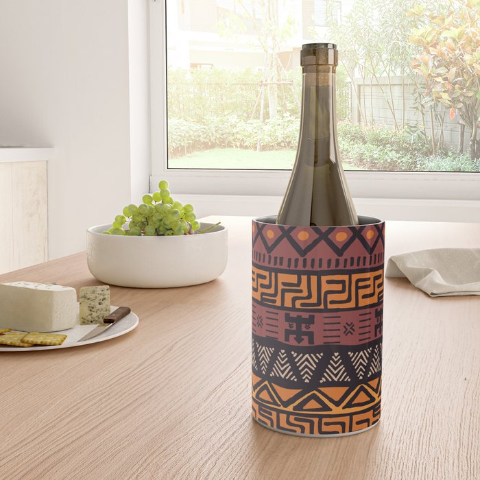 Tribal ethnic geometric pattern 021 Wine Chiller Gallery Image 4