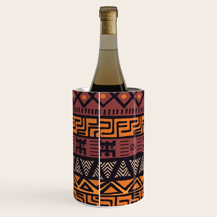 Tribal ethnic geometric pattern 021 Wine Chiller Gallery Image 2