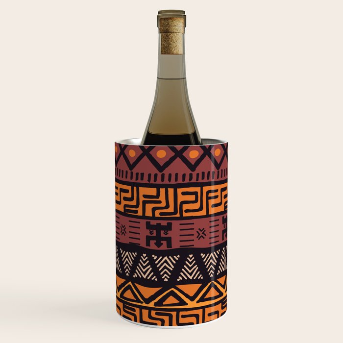 Tribal ethnic geometric pattern 021 Wine Chiller Gallery Image 1