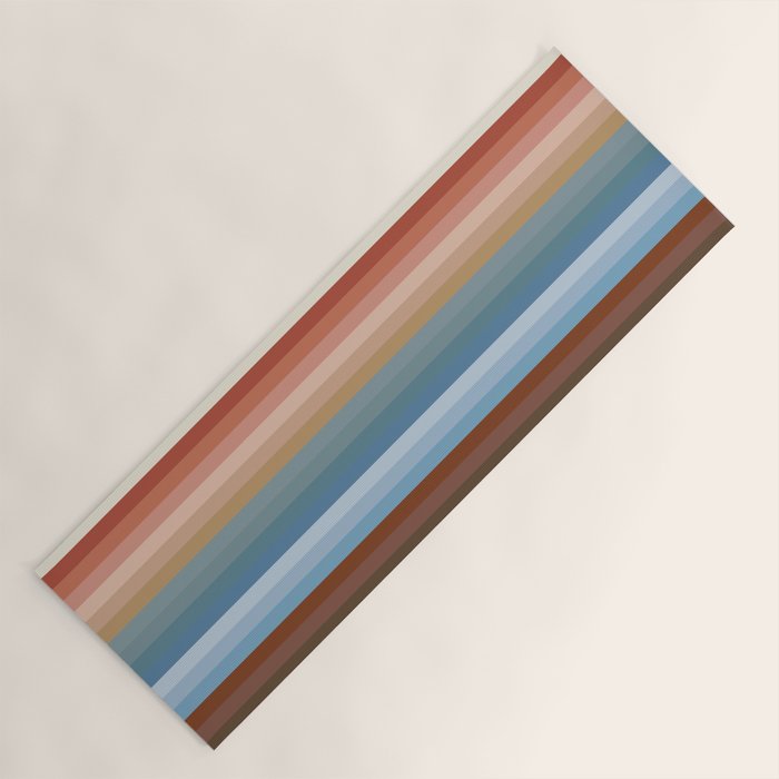 Multicolor Boho Stripes Yoga Mat Gallery Image 1