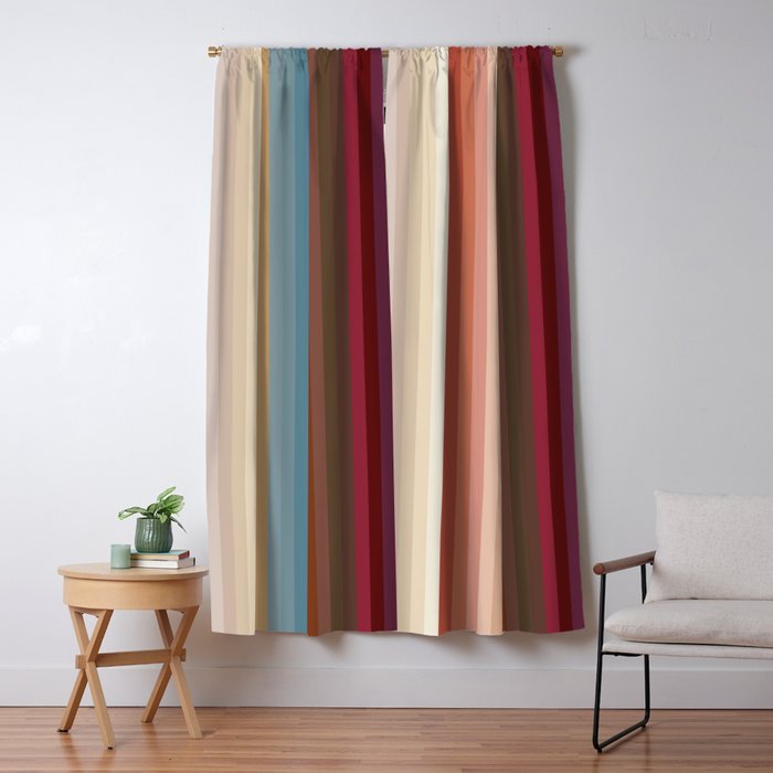Multicolor Boho Stripes Window Curtain Gallery Image 1