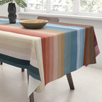 Multicolor Boho Stripes Tablecloth Gallery Image 3