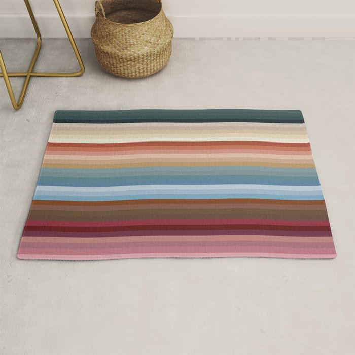 Multicolor Boho Stripes Rug Gallery Image 1